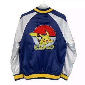 SOLD Pokemon Pikachu Satin Embroidered Jacket Sz S